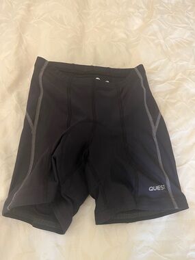 Quest Women's Black Bike Shorts with Comfort Padding